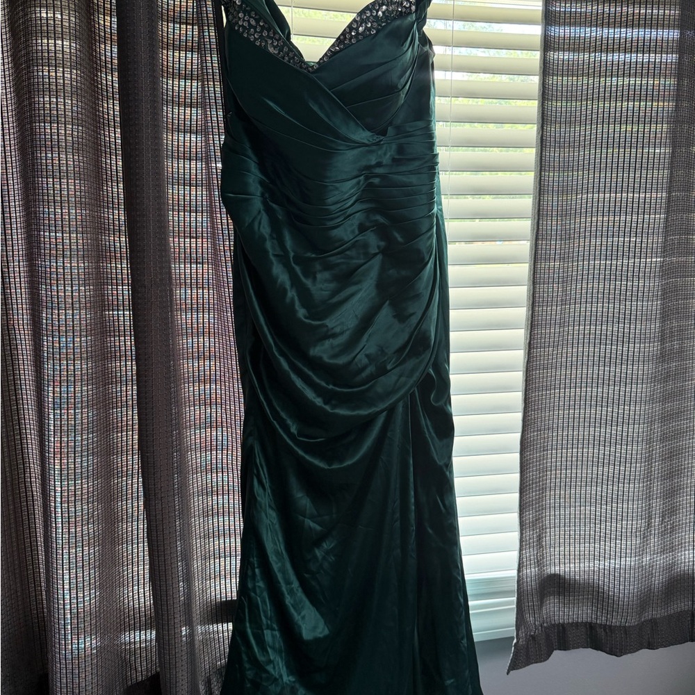 Elegant Dark Green Gown